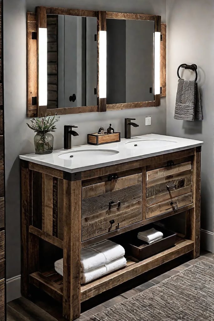 Bathroom with depth and dimension created by backlighting