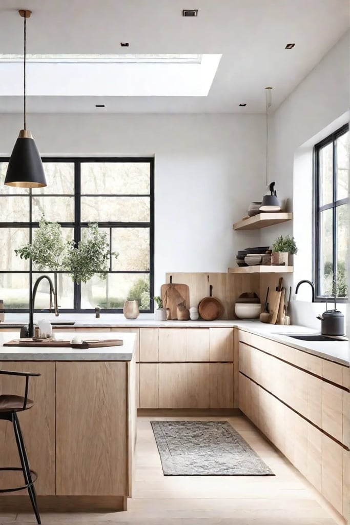 Bright and airy kitchen with minimalist design