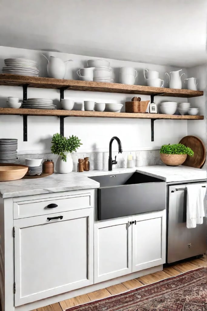 Bright farmhouse kitchen with reclaimed wood