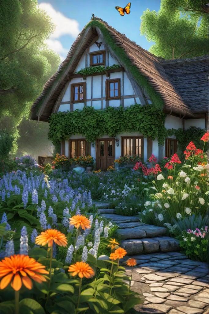 Buzzing with life flower garden