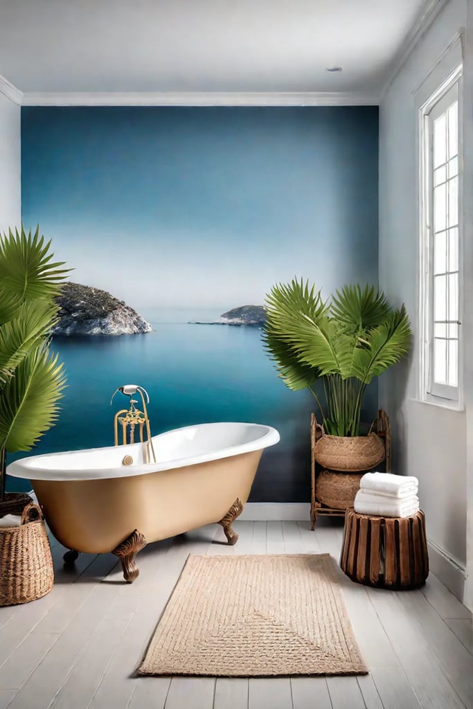 Charming bathroom with natural textures and light