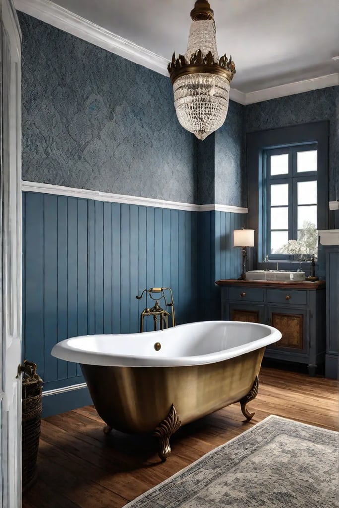 Charming coastal bathroom antique fixtures