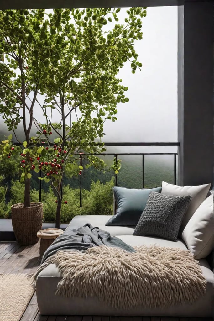 Charming porch with natural elements