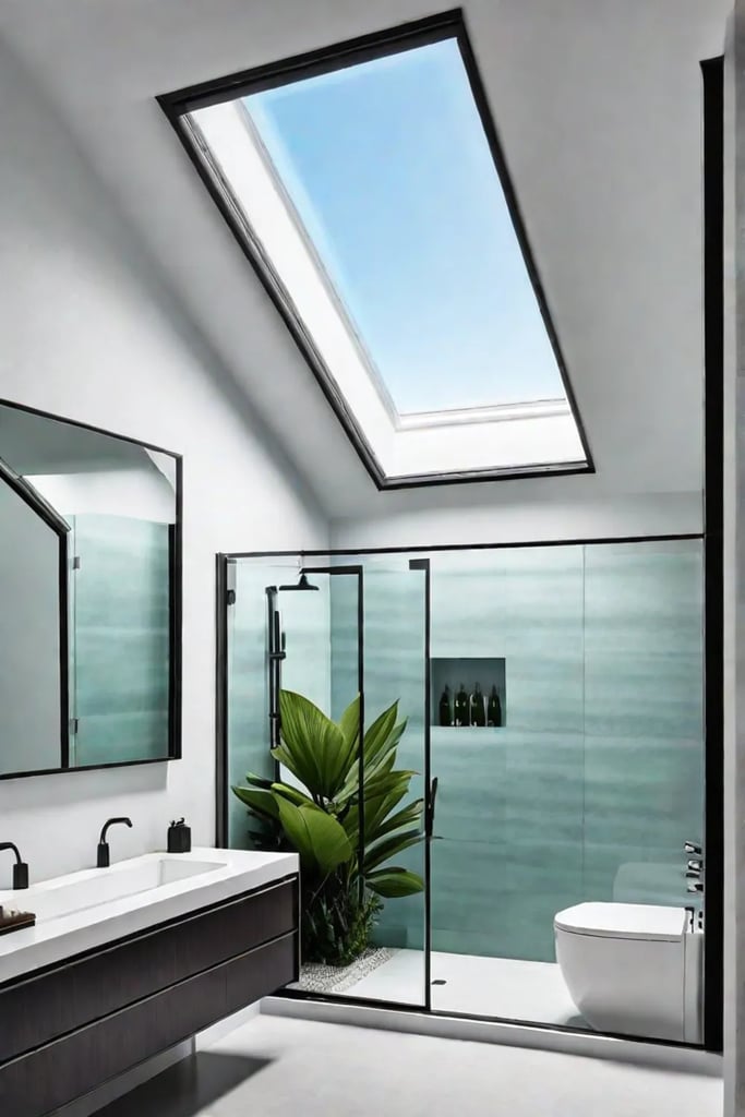 Coastal bathroom oasis natural light