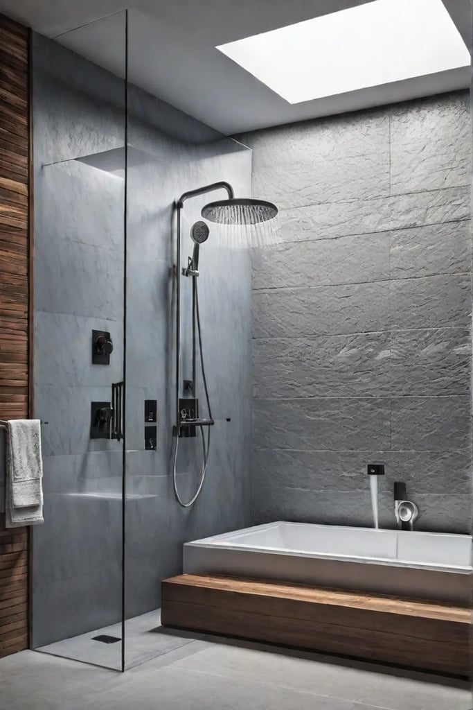 Coastal bathroom sanctuary natural stone