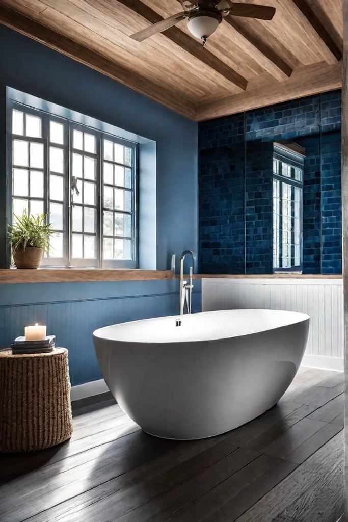 Coastal bathroom serene seaside escape