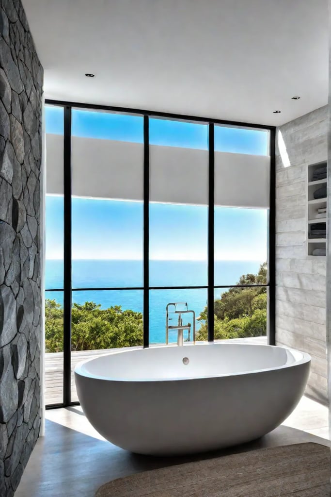 Coastal escape Tranquil bathroom with ten unique seashell hues