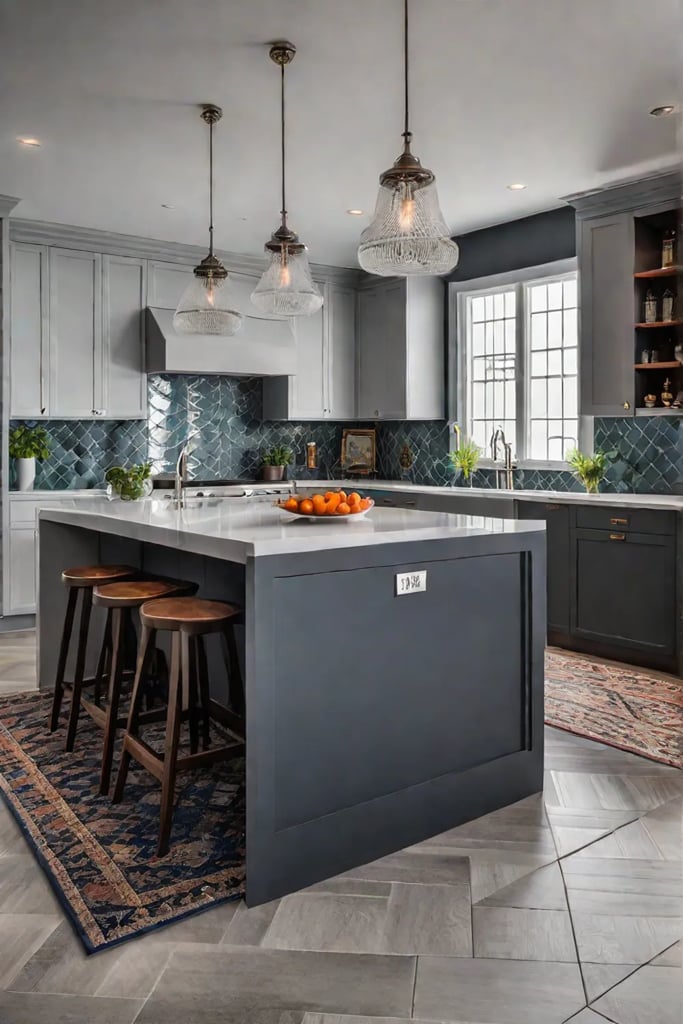 Cohesive design flow with extended backsplash color palette