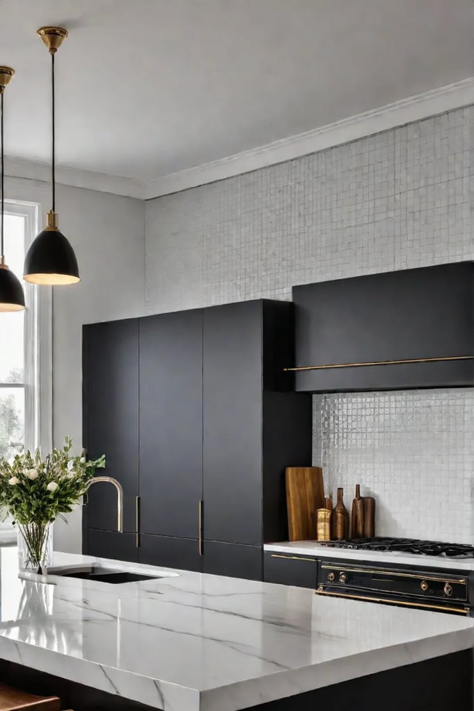 Cohesive design stylish kitchen complementary elements