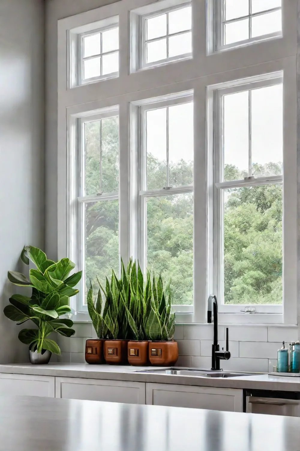 Combining natural light and CFL bulbs for kitchen illumination