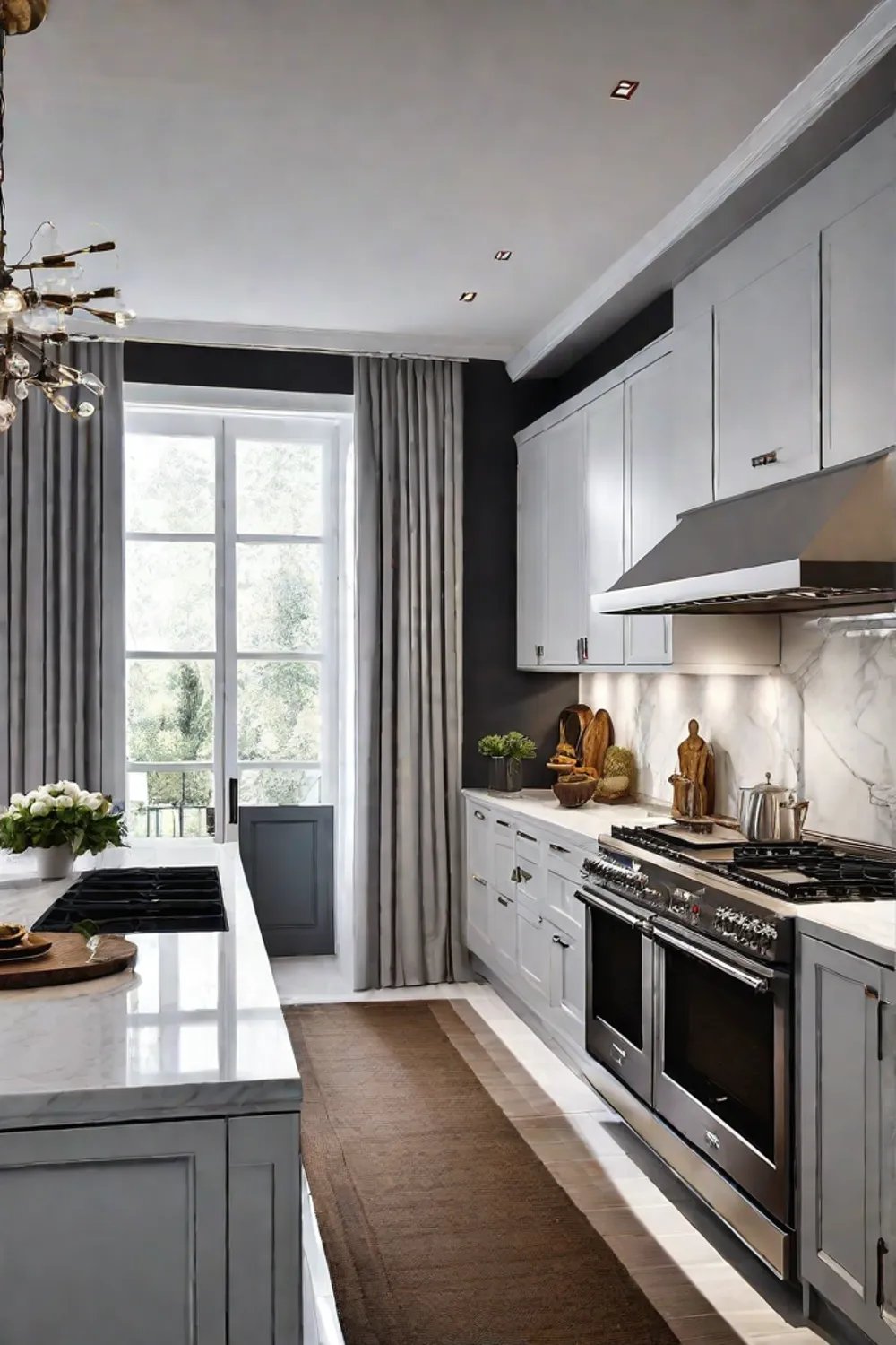 Contemporary kitchen with voicecontrolled appliances