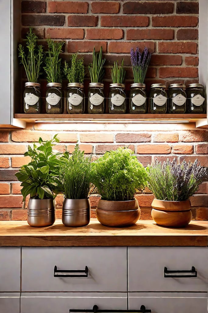 Cozy kitchen DIY herb garden aromatic herbs
