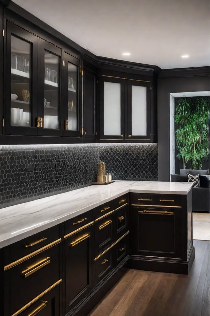 DIY cabinet hardware upgrade for kitchen remodel