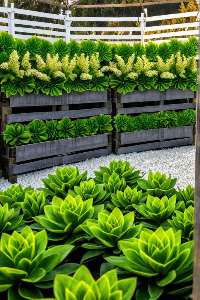 DIY privacy screen with plants