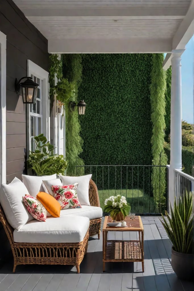 Elegant spring porch decor