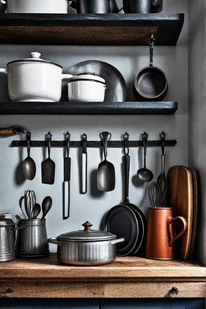 Enamelware wall display