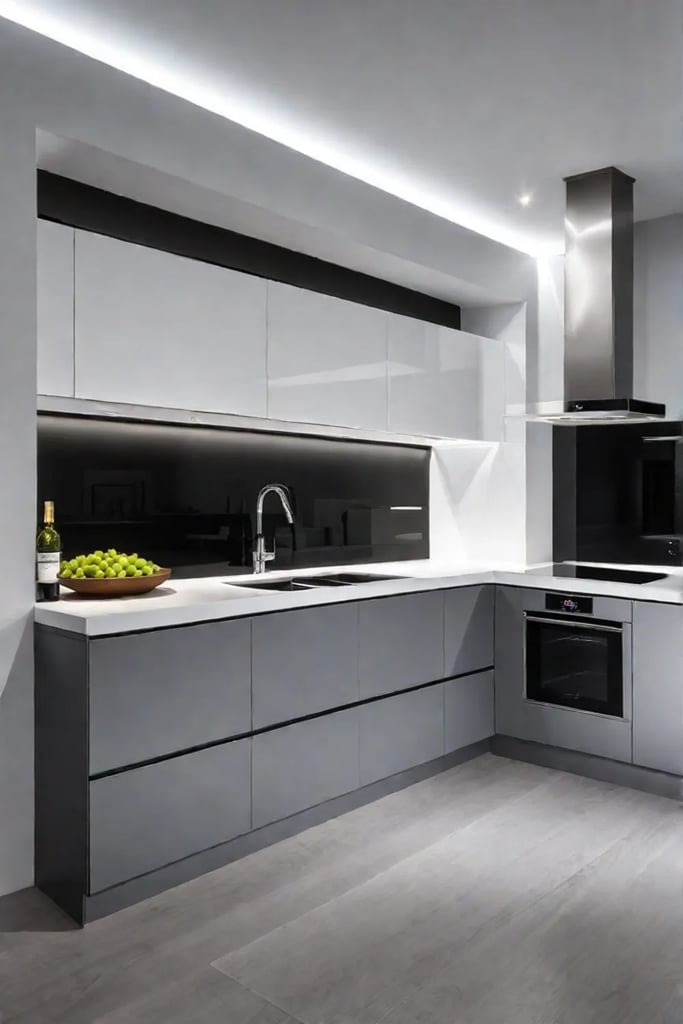 Energyefficient LED strip lighting under kitchen cabinets