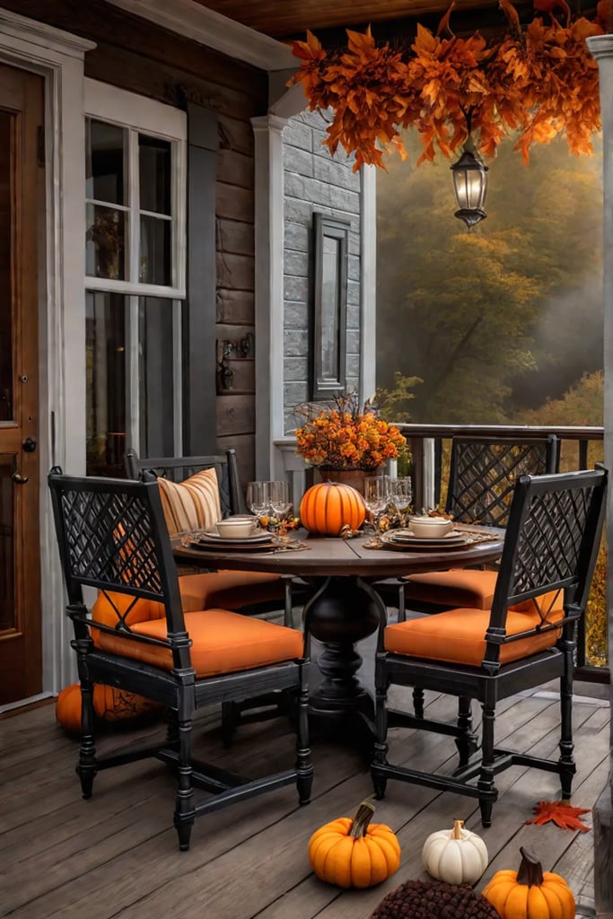 Festive fall porch decor