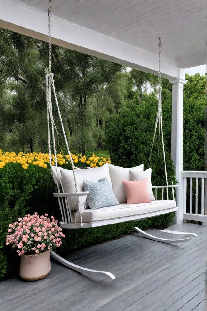 Floral porch welcoming spring