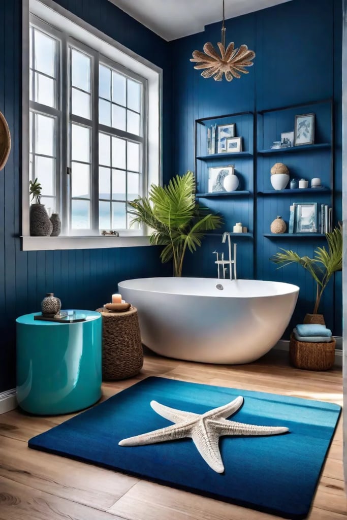 Fun coastal bathroom decor
