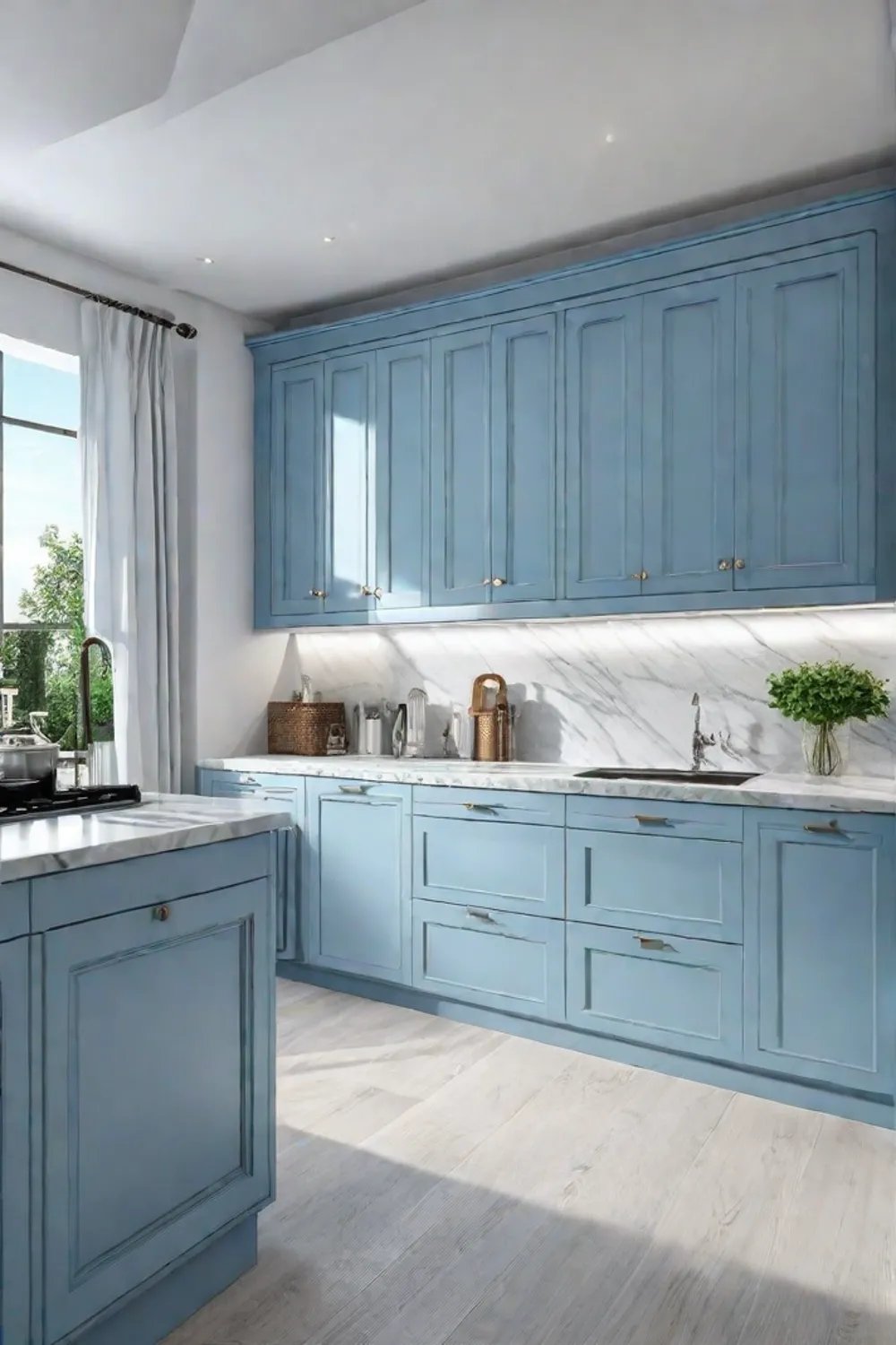 Glass backsplash small kitchen