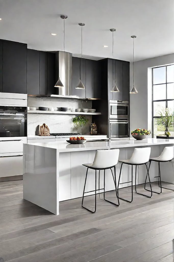 Hardwood Flooring in Modern Kitchen