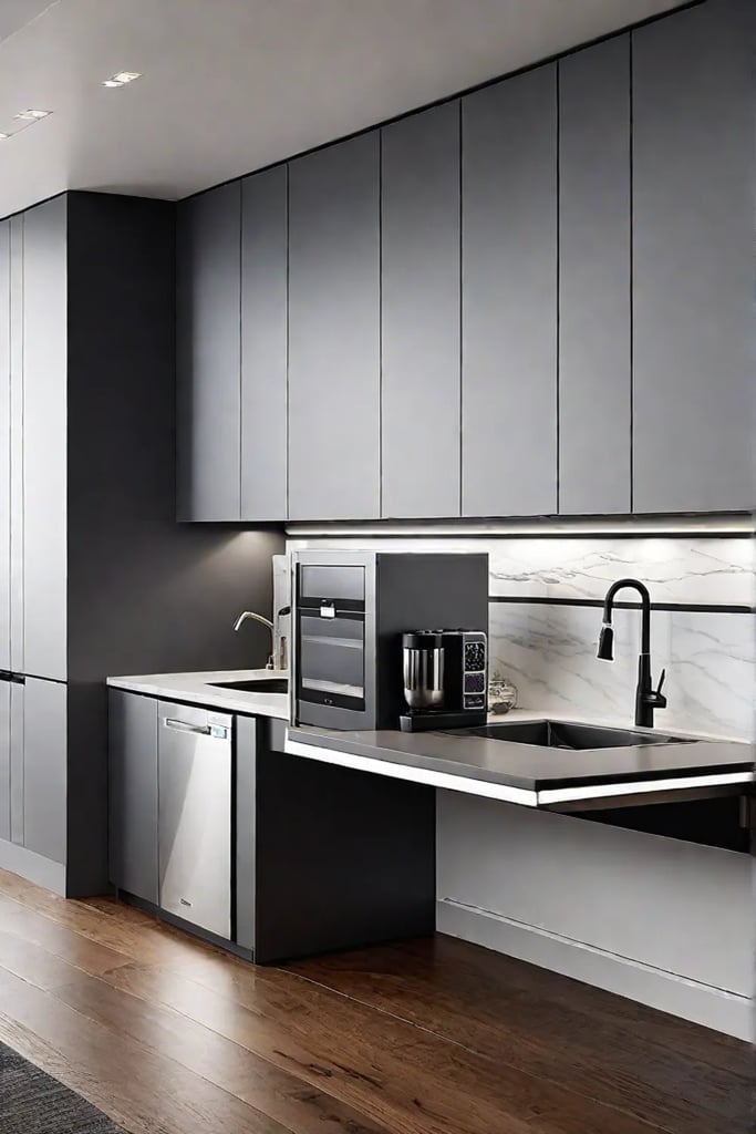 Invisible storage modern kitchen