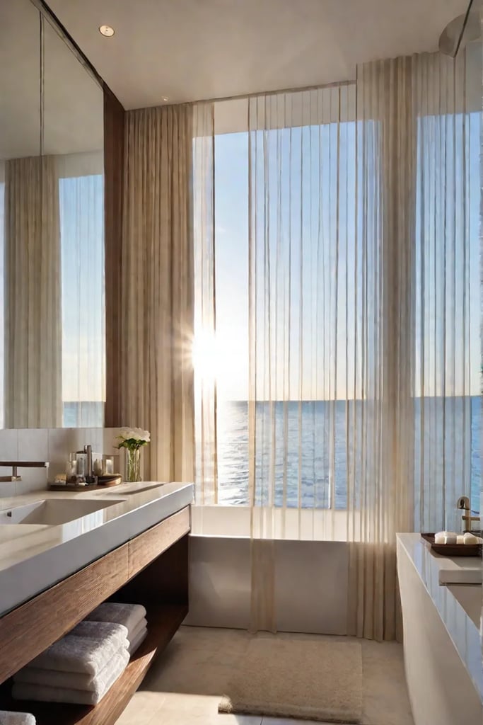 Inviting bathroom atmosphere with soft light and gentle shadows