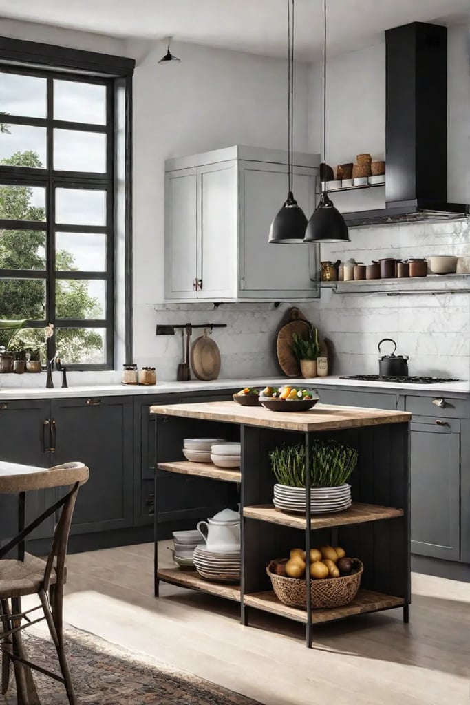 Kitchen organization with added shelves
