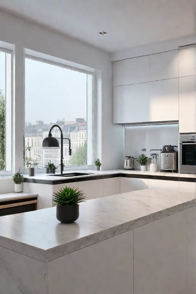 Kitchen workspace with optimal lighting levels for task lighting