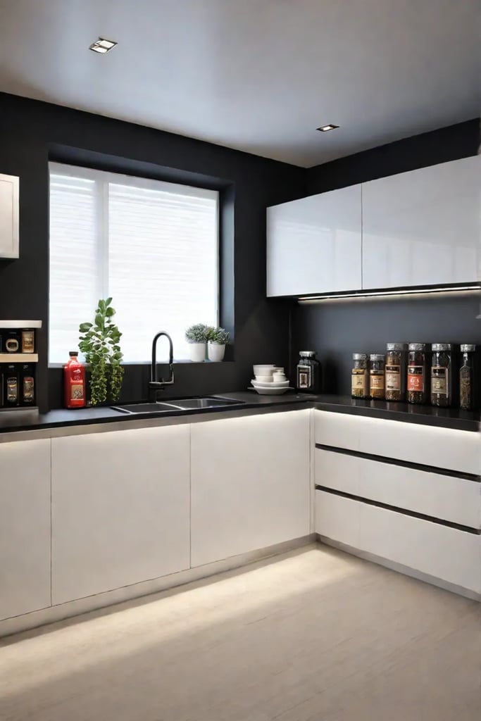 Lazy Susan organized spices