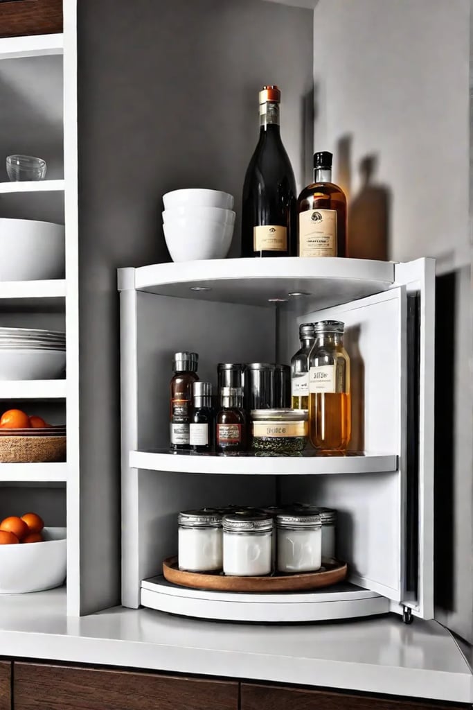 Lazy Susan storage for easy access