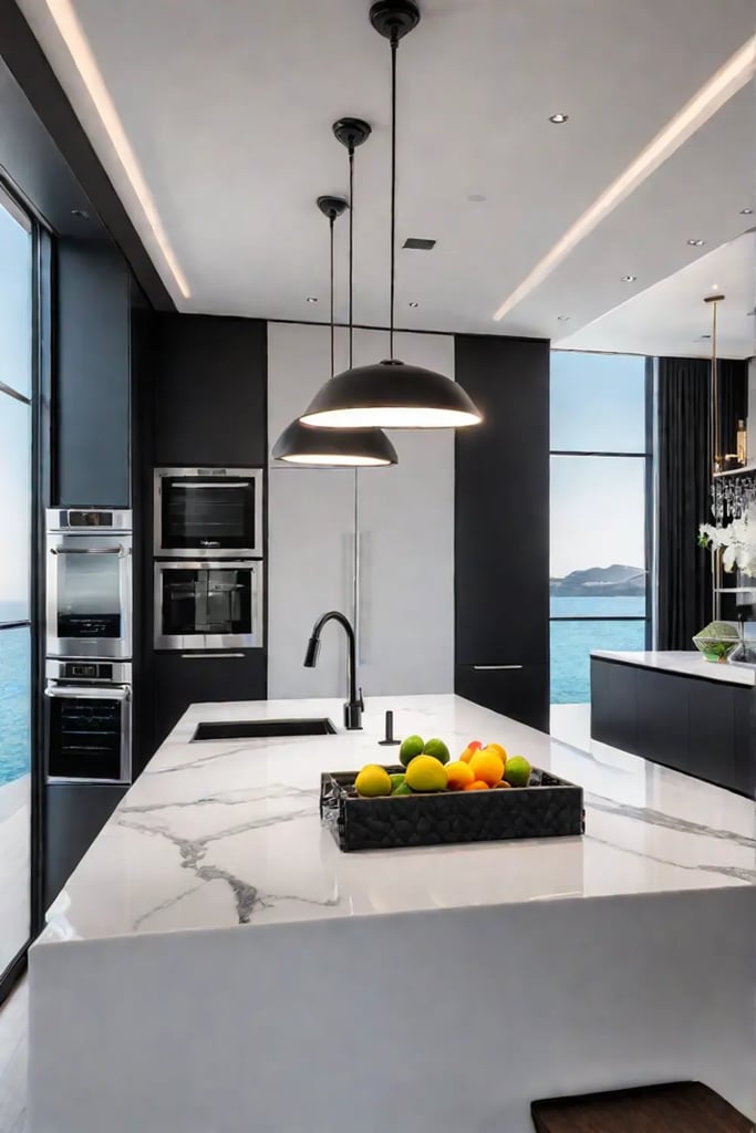 Lshaped kitchen island for optimized workflow