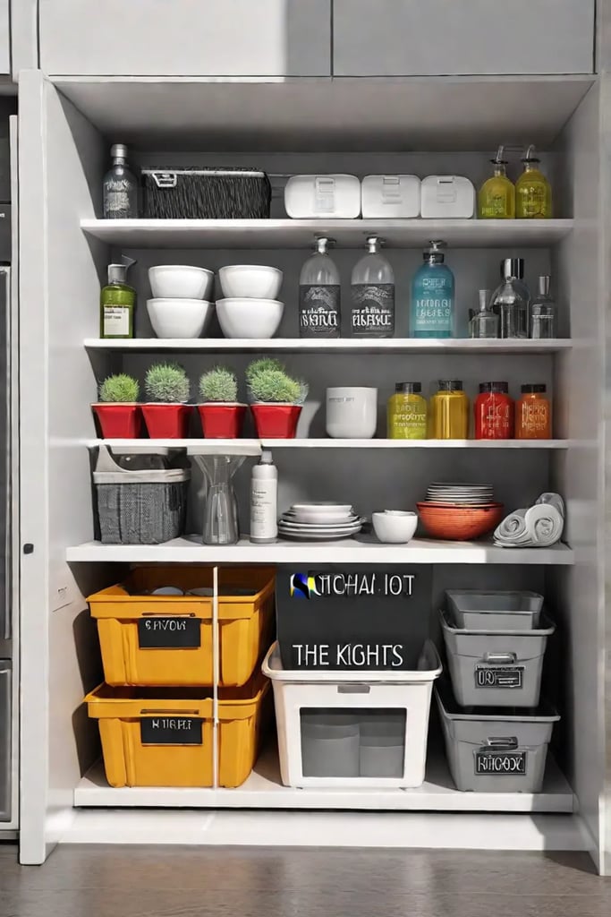 Maximizing vertical space with tiered shelves and hooks