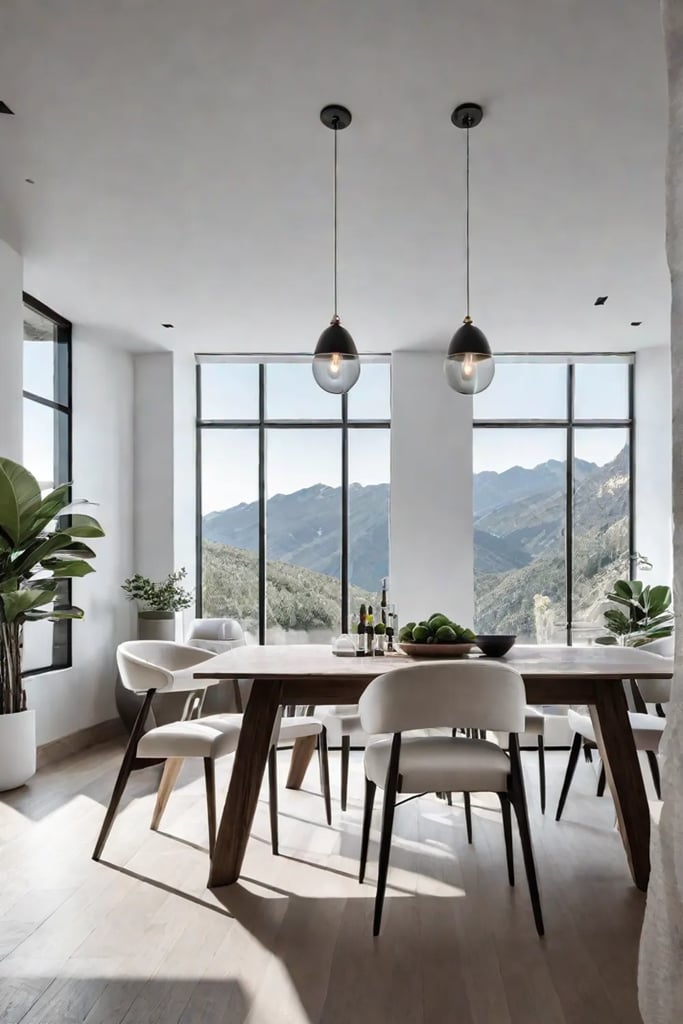 Minimalist kitchen with monochromatic color scheme