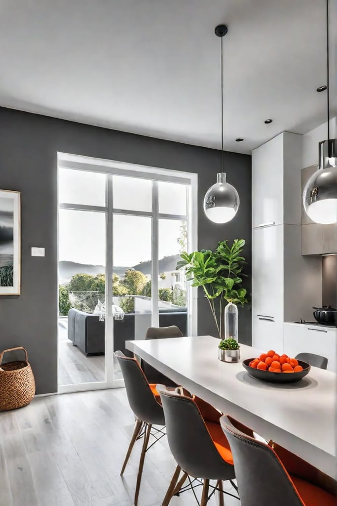 Mirror in a small kitchen