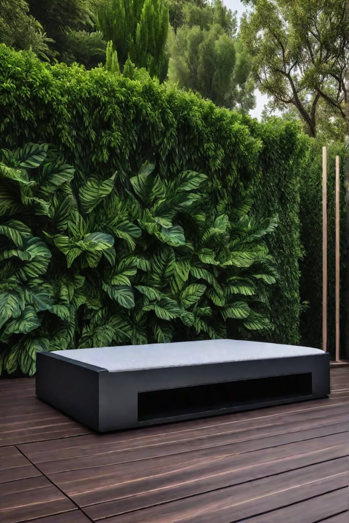 Modern backyard yoga deck