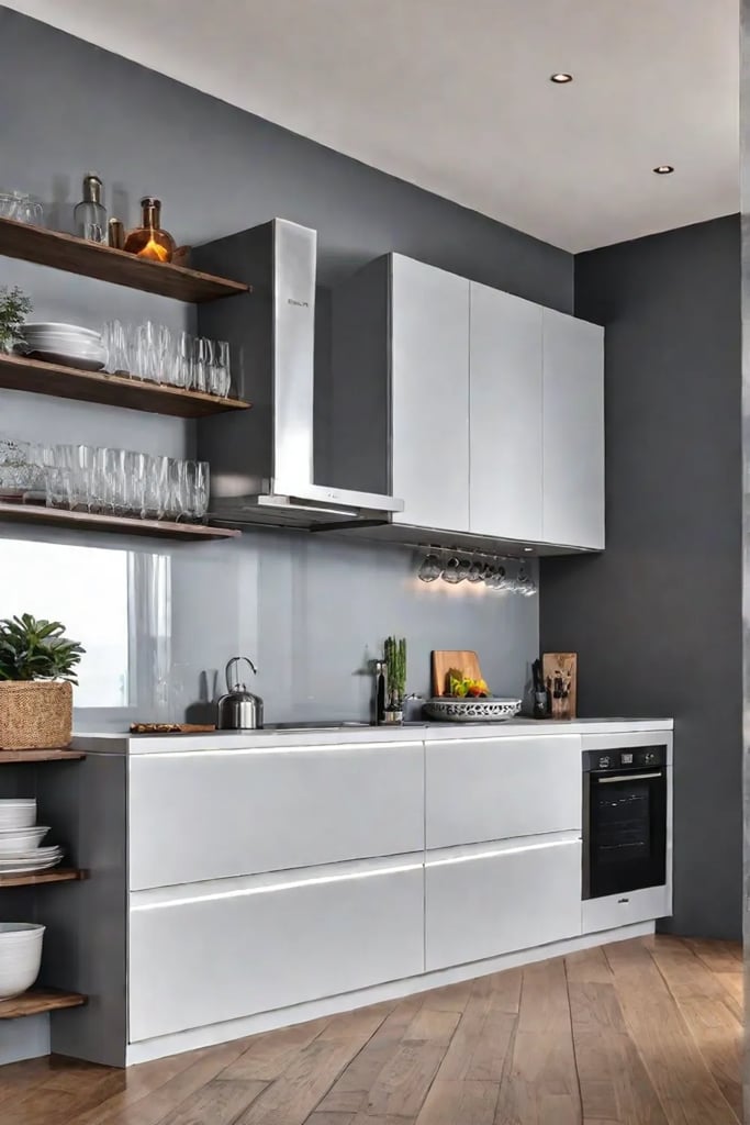 Modern kitchen with optimized corner storage