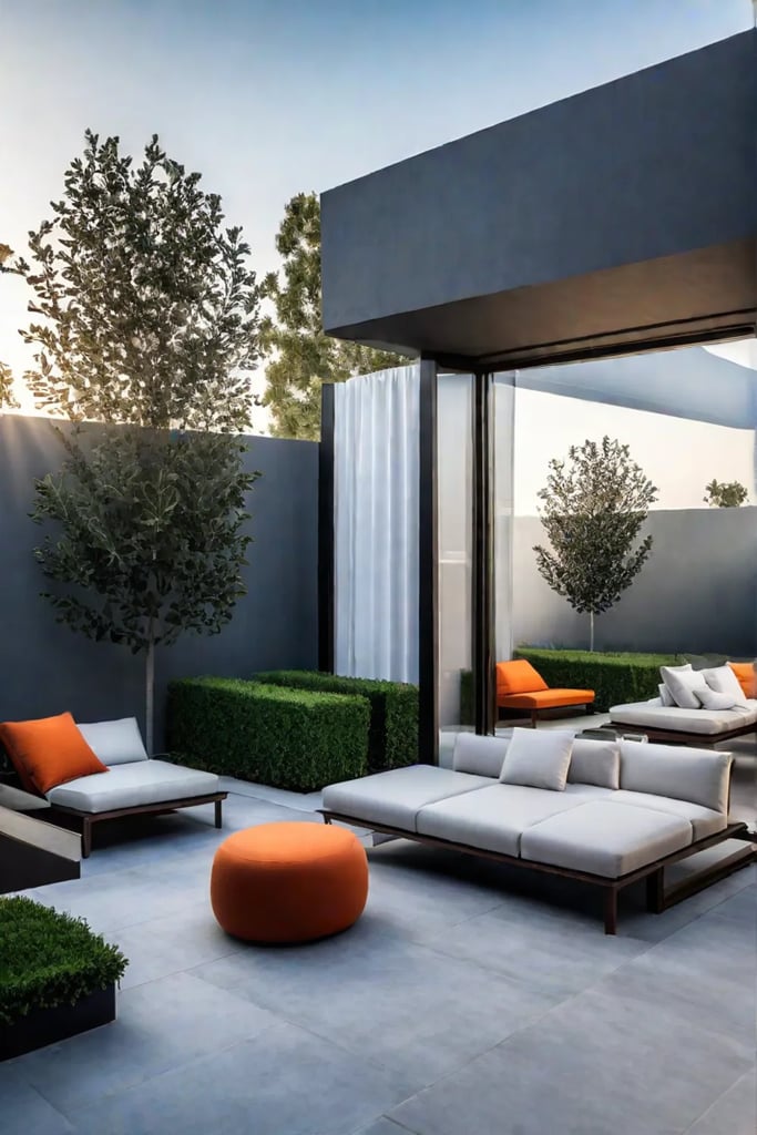 Modern privacy screens for backyard