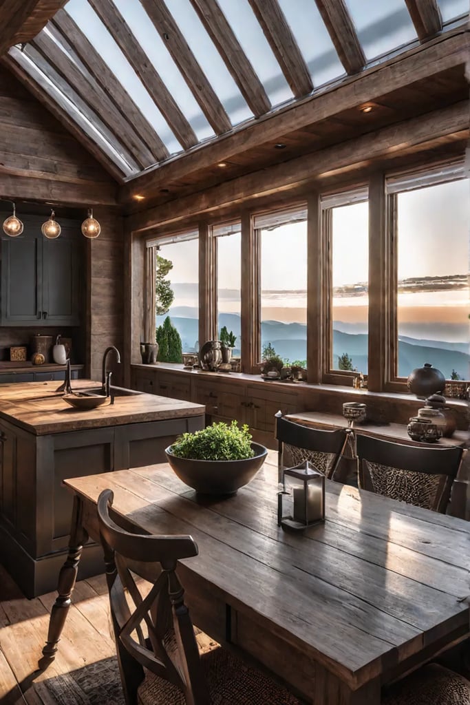 Rustic charm and modern functionality in a kitchen