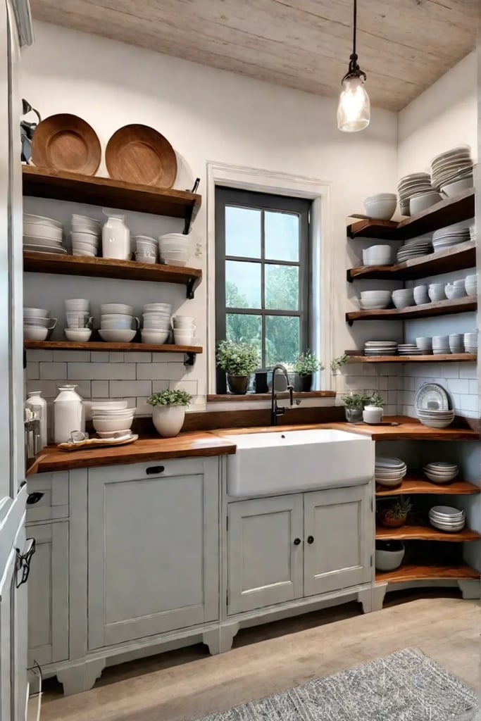 Rustic farmhouse kitchen with vintage charm