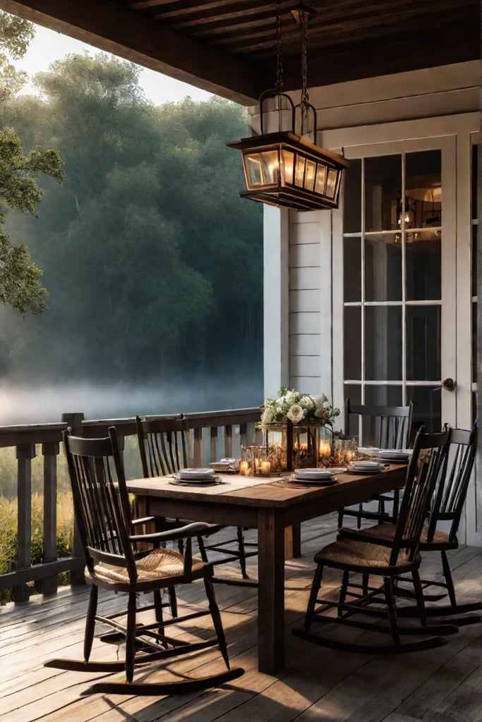 Rustic porch setting