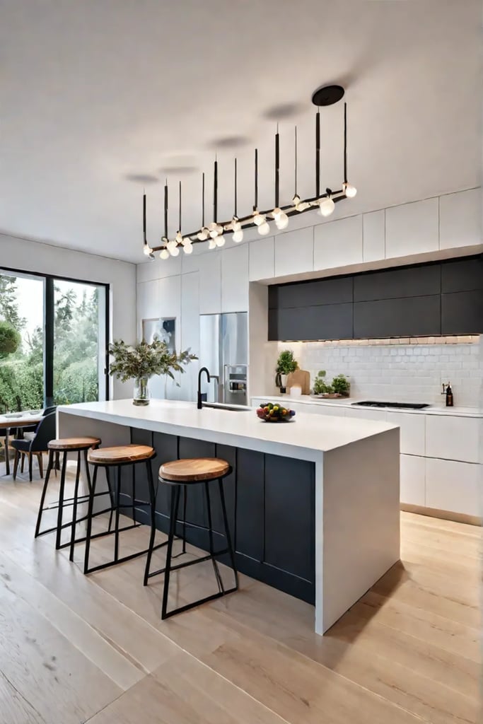 Scandinavian kitchen backsplash subway tiles