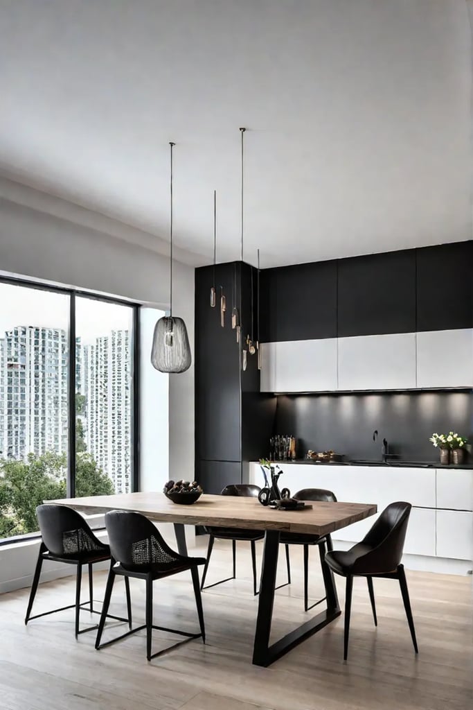 Seamless flow between kitchen and dining area