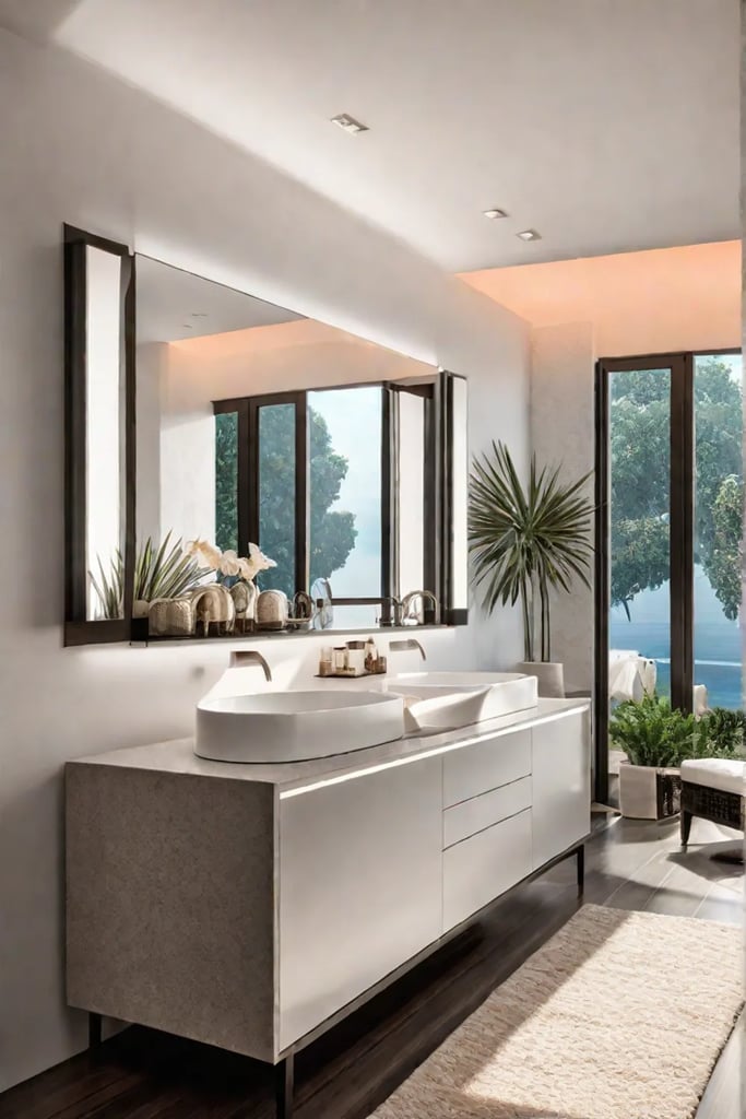 Serene bathroom sanctuary inspired by natures palette