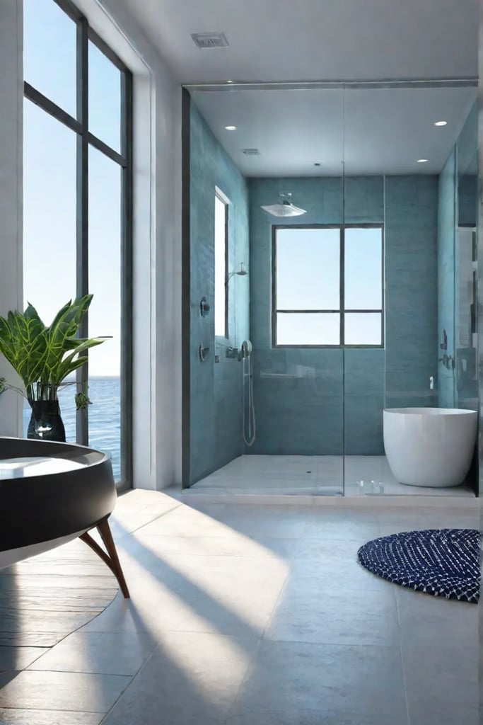 Serene bathroom with coastal style