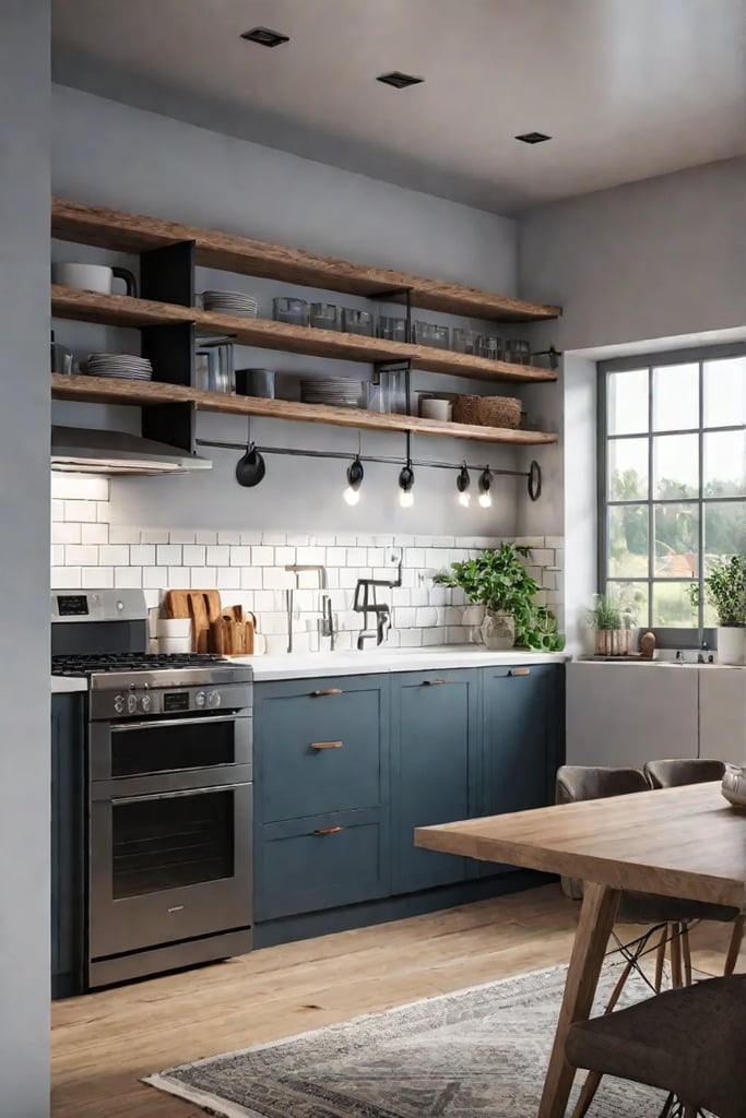 Small kitchen with maximized vertical storage