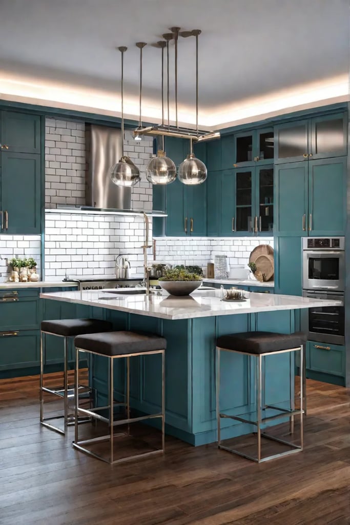 Social kitchen island kitchen seating