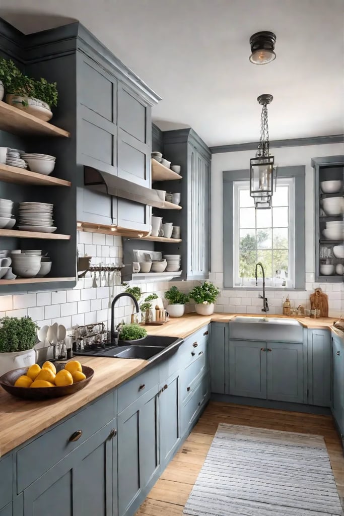 Spacesaving farmhouse kitchen