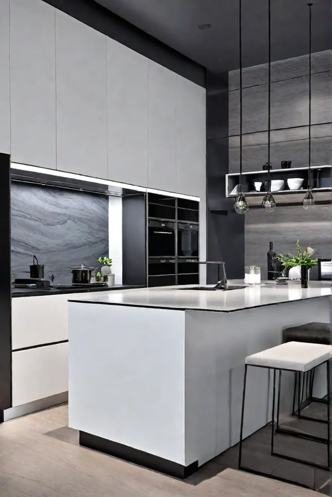 Textured kitchen cabinets